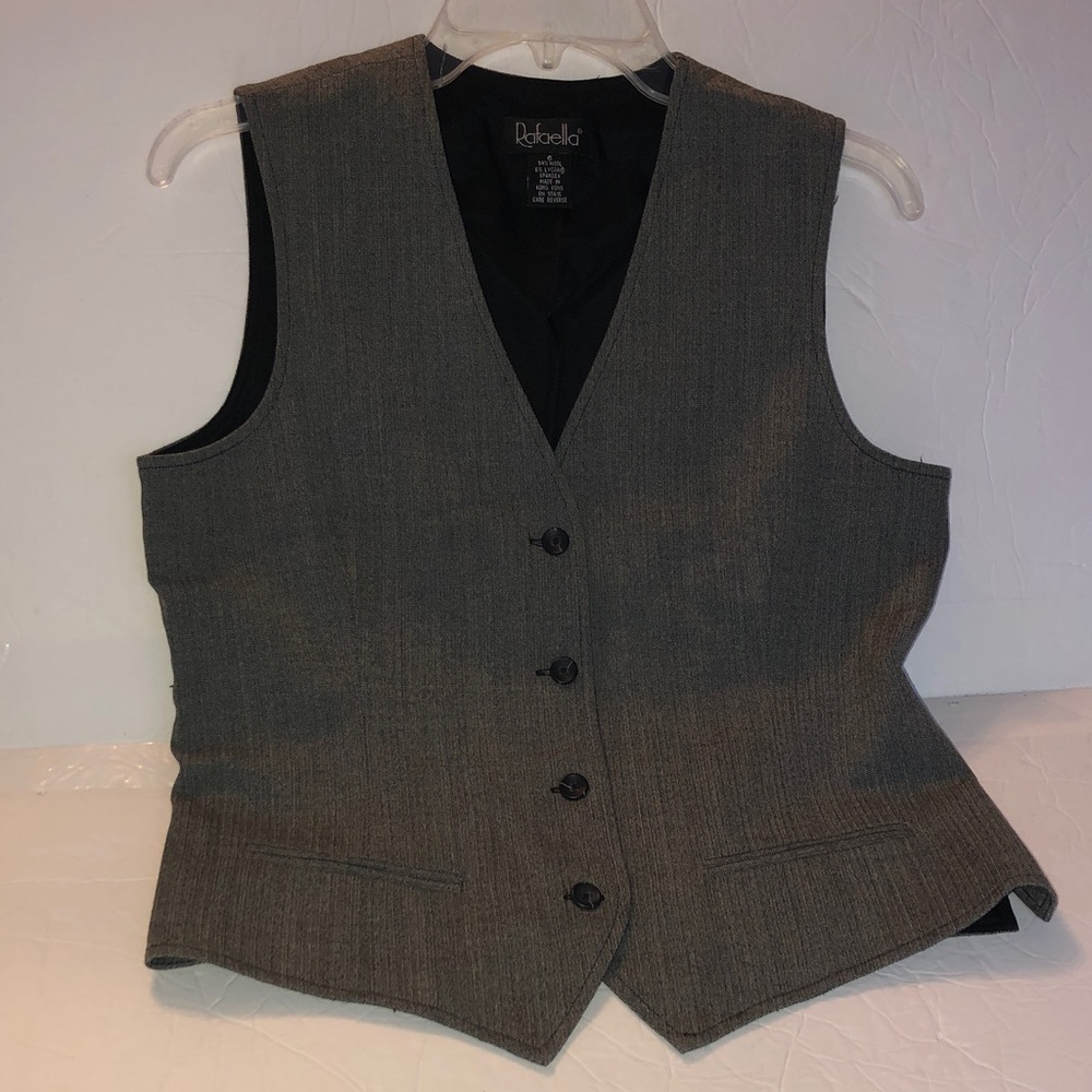 Rafaella Charcoal Wool Blend Women’s Vest/Waist Coat - Size 6